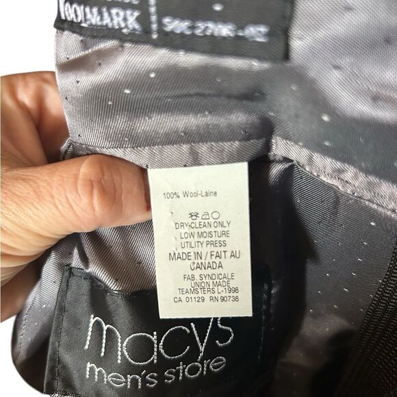 Calvin Klein Macys Mens Store Herringbone Blazer union made 40 R - Picture 6 of 8